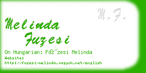 melinda fuzesi business card